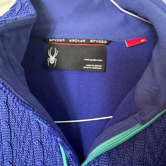 Spyder Women's Royal Blue Jacket with Teal Zipper - Picture 4 of 8